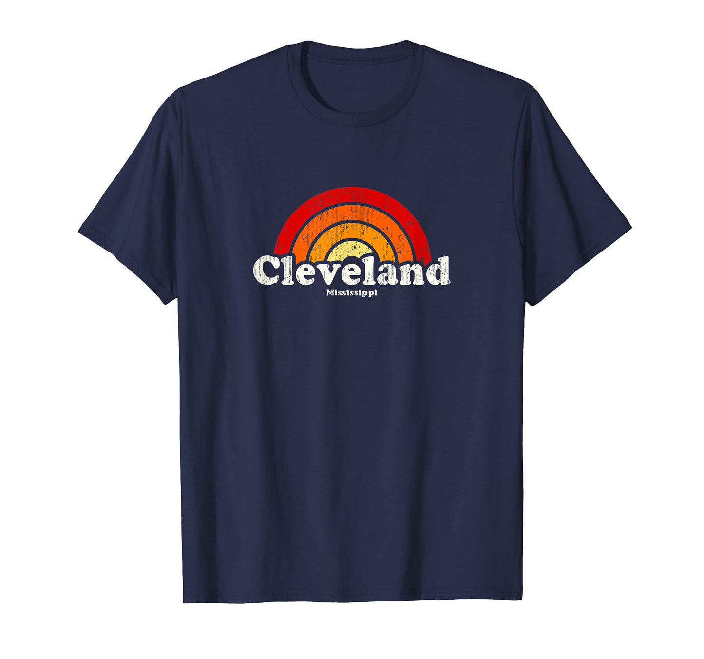 Cleveland Mississippi Ms 70S Rainbow T-Shirt - Streetwear Style Men Women - T-Shirt, Sweatshirt, Hoodie