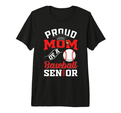 Proud Mom Baseball Senior Class 2026 T-Shirt - Minimalist Print Unisex - T-Shirt, Sweatshirt, Hoodie