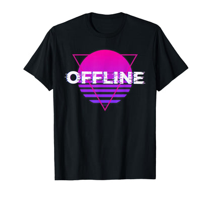 Offline Sunset Kawaii Aesthetic T-Shirt - Minimalist Print Men Women - T-Shirt, Sweatshirt, Hoodie
