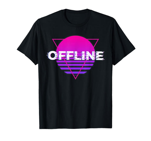 Offline Sunset Kawaii Aesthetic T-Shirt - Minimalist Print Men Women - T-Shirt, Sweatshirt, Hoodie