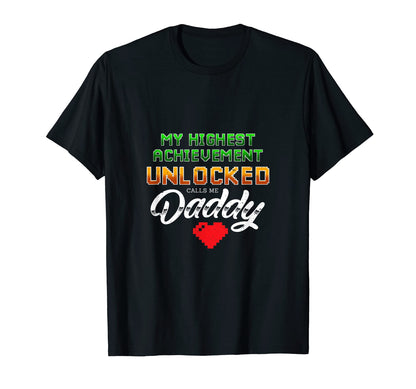 Achievement Unlocked Daddy Gift T-Shirt - Fun Novelty Design for Adults - T-Shirt, Sweatshirt, Hoodie