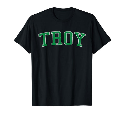 Troy Oh Distressed Green Varsity T-Shirt - Casual Everyday Wear Men Women - T-Shirt, Sweatshirt, Hoodie