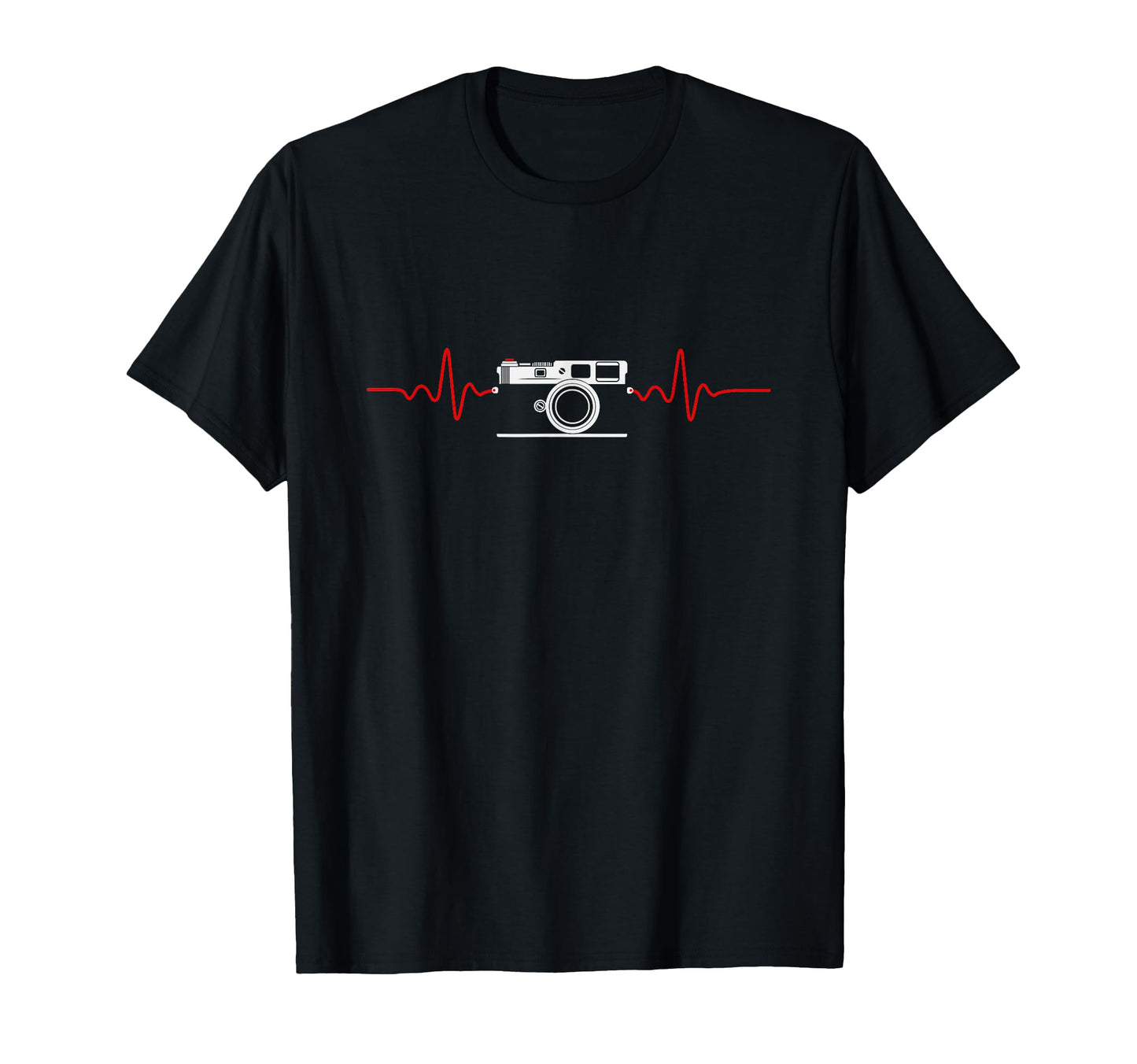 Rangefinder Camera Heartbeat Ekg Street T-Shirt - Graphic Print Men Women - T-Shirt, Sweatshirt, Hoodie
