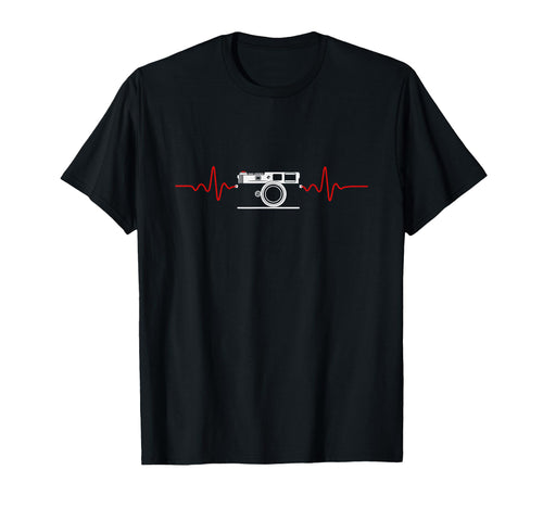 Rangefinder Camera Heartbeat Ekg Street T-Shirt - Graphic Print Men Women - T-Shirt, Sweatshirt, Hoodie
