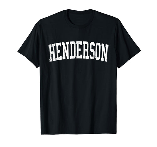 Henderson Nv Distressed White Varsity T-Shirt - Novelty Apparel for Adults - T-Shirt, Sweatshirt, Hoodie