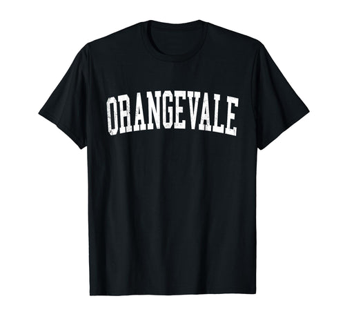 Orangevale Ca Distressed White Varsity T-Shirt - Unique Graphic Unisex - T-Shirt, Sweatshirt, Hoodie