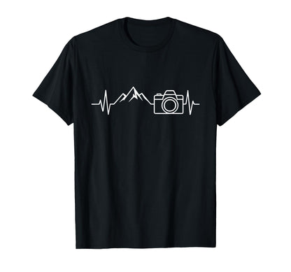 Photography Lover Mountains Camera T-Shirt - Custom Art Print for Adults - T-Shirt, Sweatshirt, Hoodie