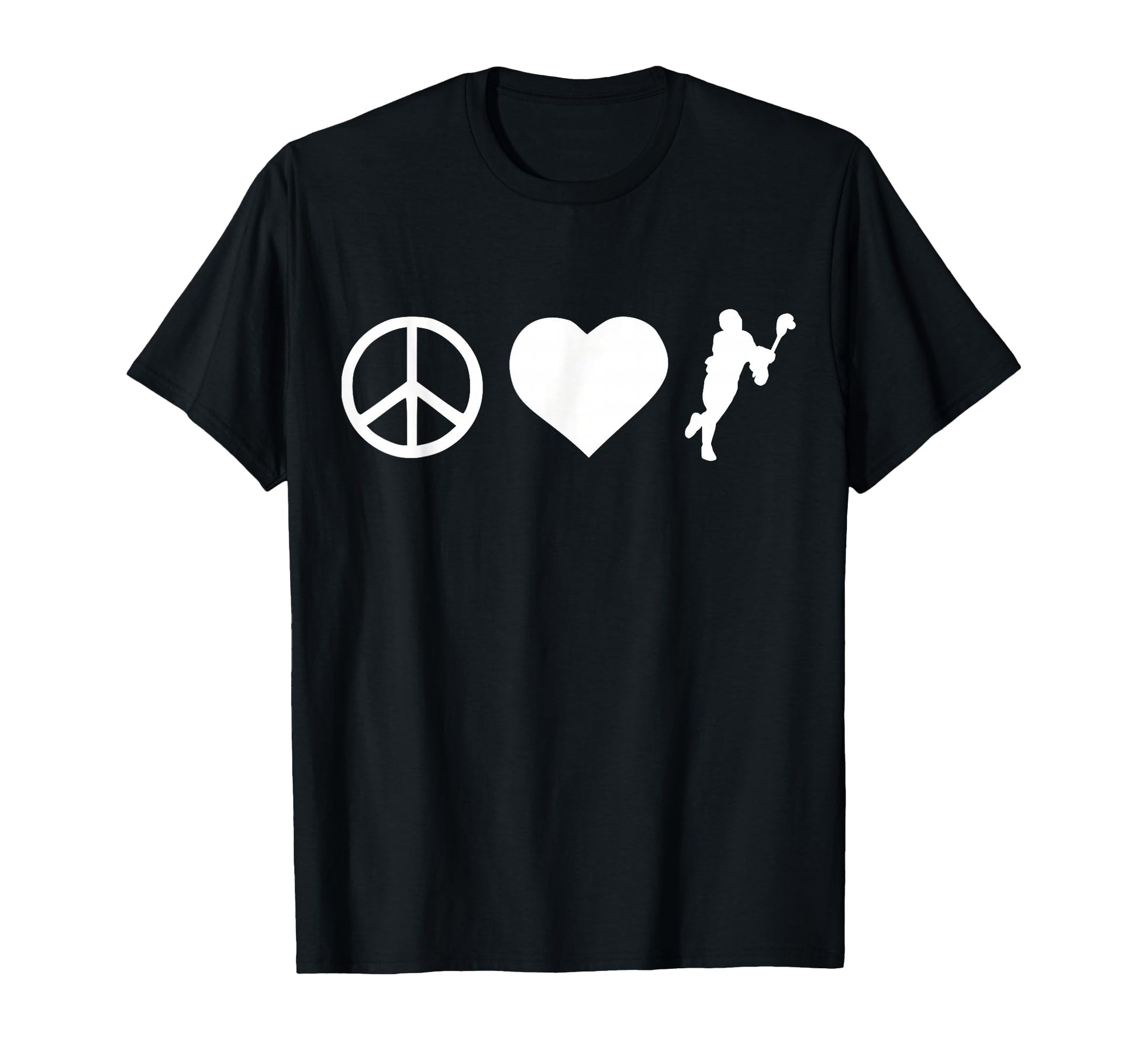 Peace Love Lacrosse T-Shirt - Unique Graphic Men Women - T-Shirt, Sweatshirt, Hoodie