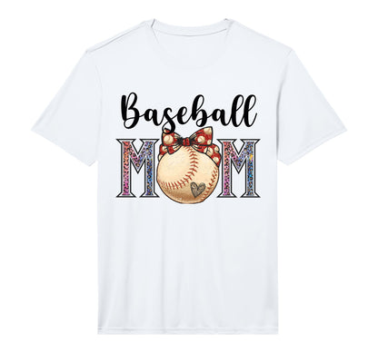 Baseball Mom Messy Bun Funny Baseball T-Shirt - Trendy Graphic for Adults - T-Shirt, Sweatshirt, Hoodie