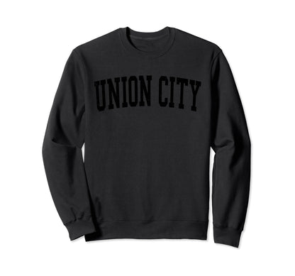 Union City Ga Distressed Black Varsity Sweatshirt - Minimalist Print Unisex - T-Shirt, Sweatshirt, Hoodie