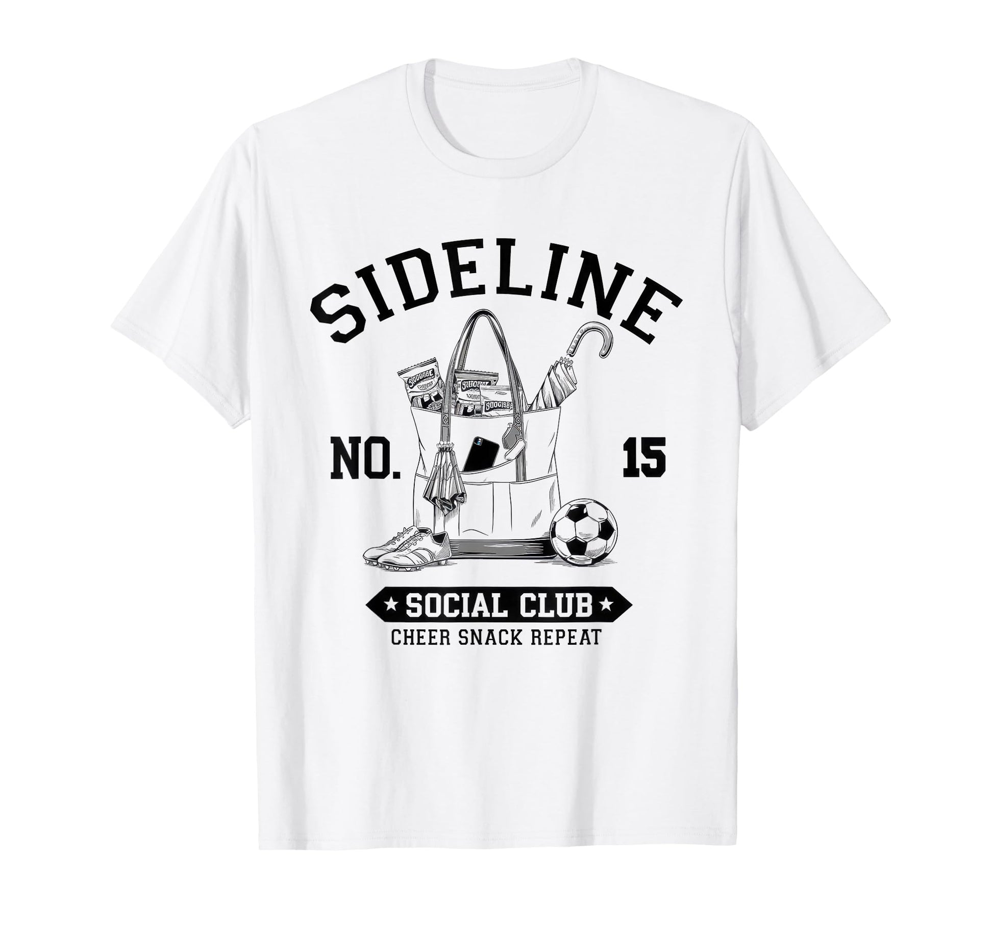 Sideline Social Club Soccer Mom Game Day T-Shirt - Aesthetic Graphic Unisex - T-Shirt, Sweatshirt, Hoodie