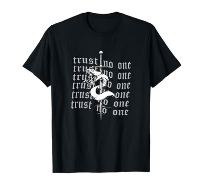 Trust No One Snake Aesthetic Edgy T-Shirt - Unique Graphic Unisex - T-Shirt, Sweatshirt, Hoodie