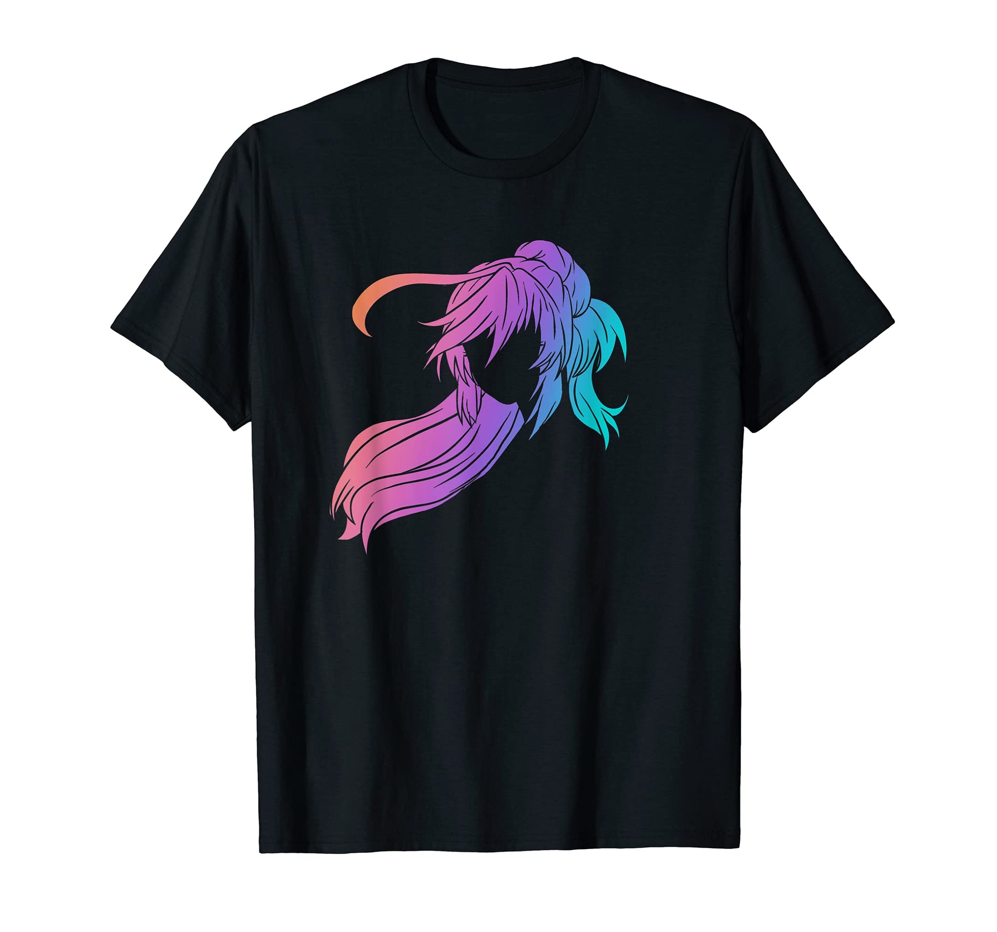 Japanese Anime Face Anime Vaporwave T-Shirt - Minimalist Print Men Women - T-Shirt, Sweatshirt, Hoodie