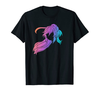 Japanese Anime Face Anime Vaporwave T-Shirt - Minimalist Print Men Women - T-Shirt, Sweatshirt, Hoodie