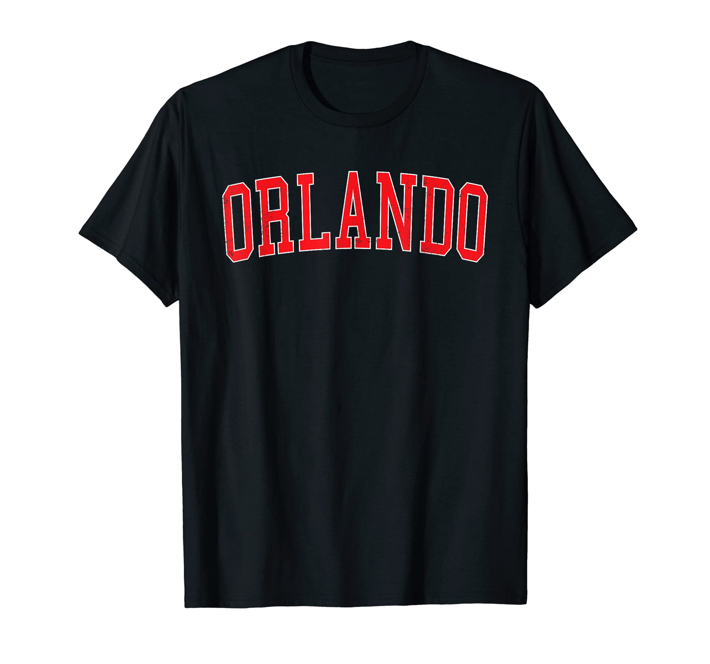 Orlando Fl Varsity Red Text T-Shirt - Novelty Apparel Unisex - T-Shirt, Sweatshirt, Hoodie