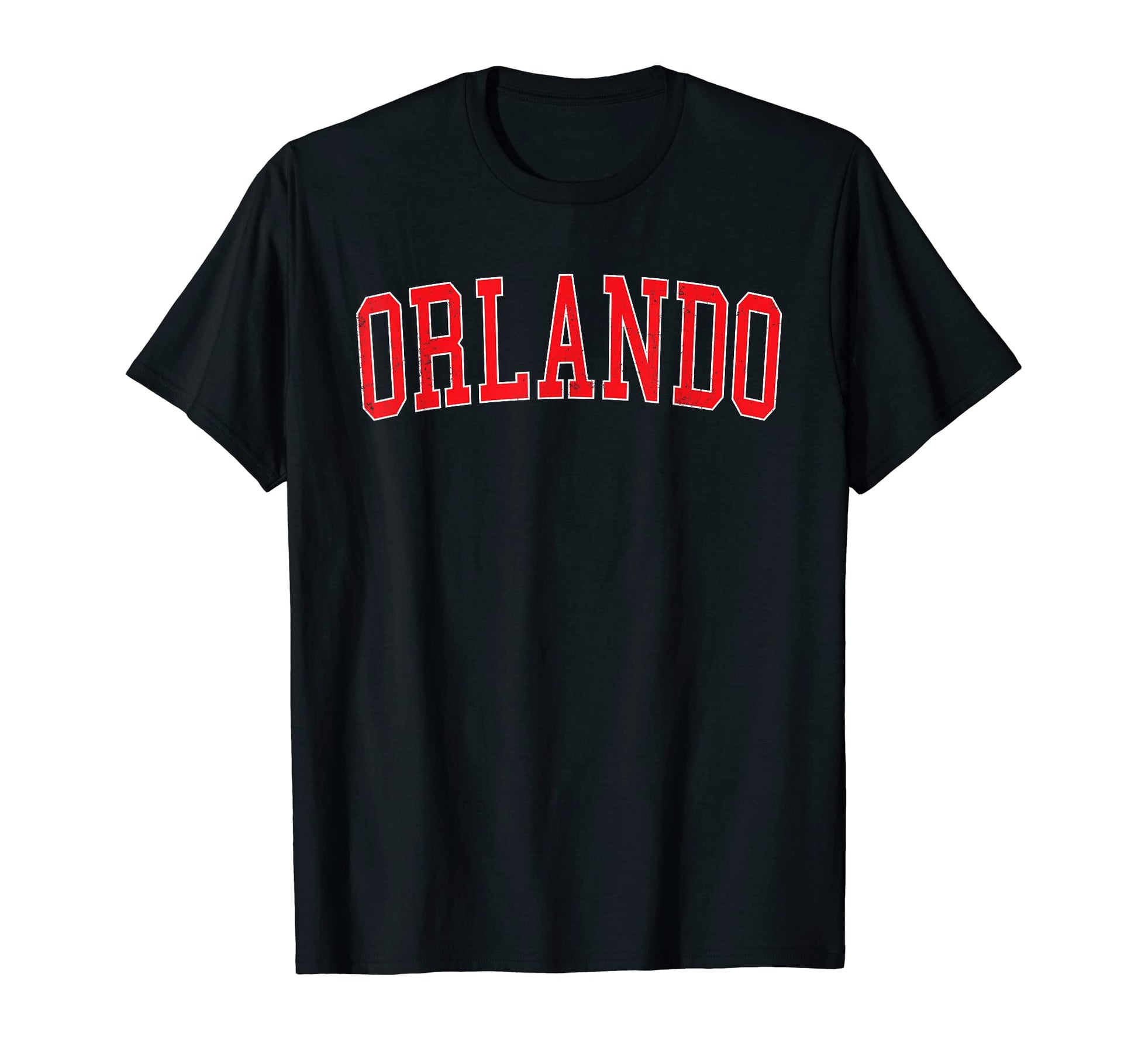 Orlando Fl Varsity Red Text T-Shirt - Novelty Apparel Unisex - T-Shirt, Sweatshirt, Hoodie