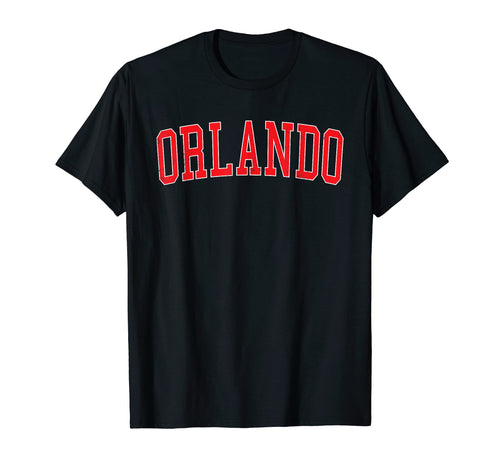 Orlando Fl Varsity Red Text T-Shirt - Novelty Apparel Unisex - T-Shirt, Sweatshirt, Hoodie