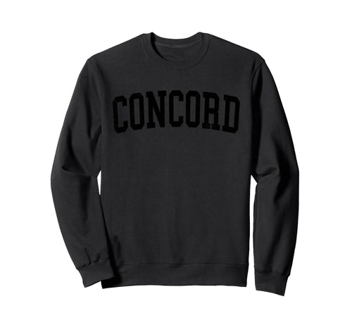 Concord Ca Distressed Black Varsity Sweatshirt - Trendy Graphic Unisex - T-Shirt, Sweatshirt, Hoodie
