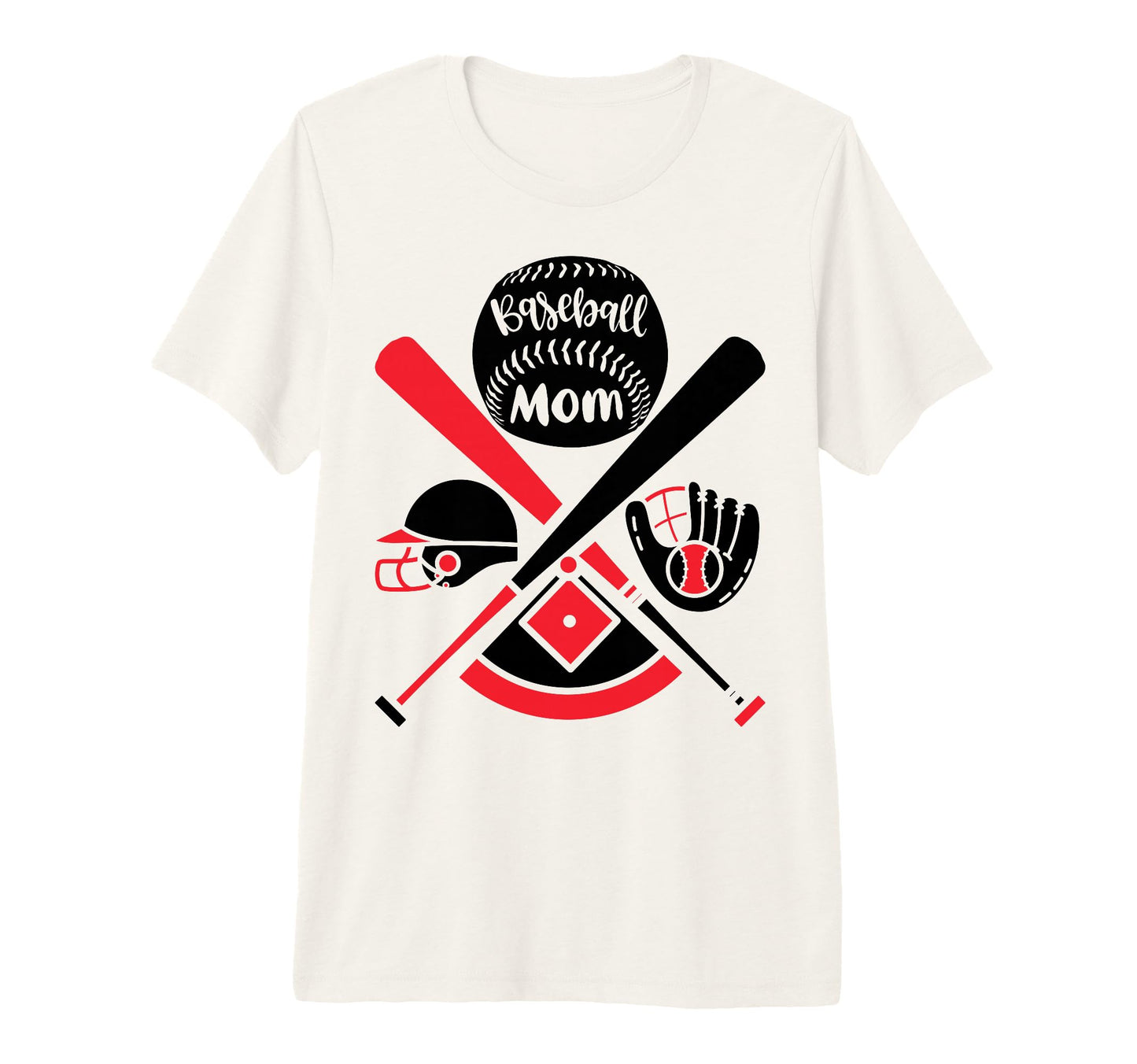 Baseball Mom Sports Mother Mom Sport T-Shirt - Unique Graphic Men Women - T-Shirt, Sweatshirt, Hoodie