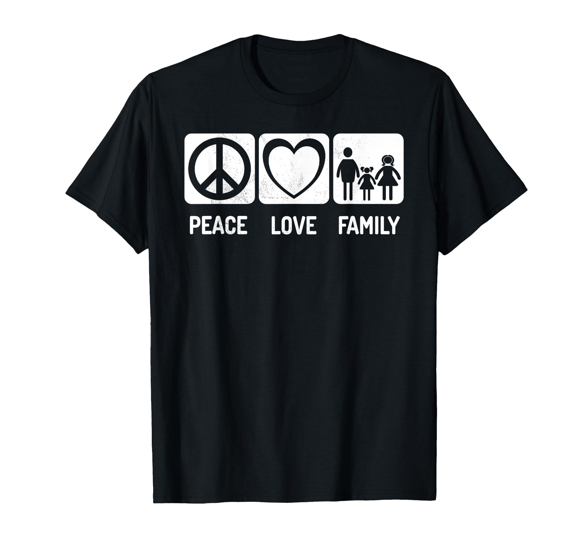 Peace Love Family T-Shirt - Custom Art Print Men Women - T-Shirt, Sweatshirt, Hoodie