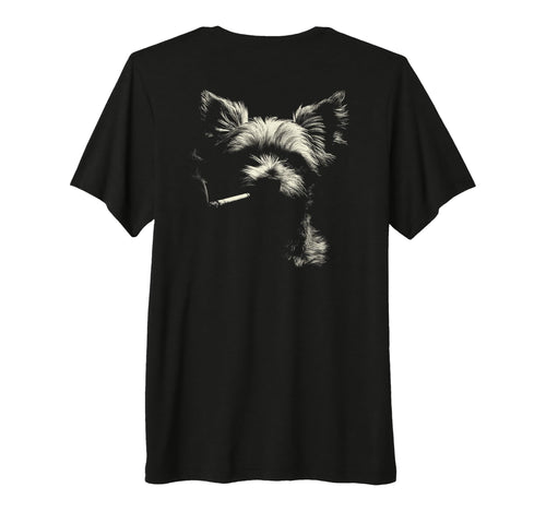 Yorkshire Terrier Smoking Cigarette T-Shirt - Trendy Graphic Men Women - T-Shirt, Sweatshirt, Hoodie