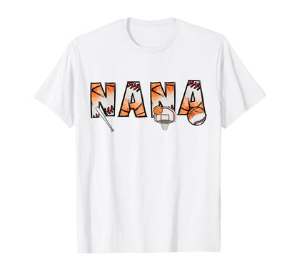 Nana Both Half Basketball Baseball T-Shirt - Novelty Apparel Men Women - T-Shirt, Sweatshirt, Hoodie