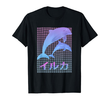 Dolphin Vaporwave Aesthetic T-Shirt - Graphic Print for Adults - T-Shirt, Sweatshirt, Hoodie