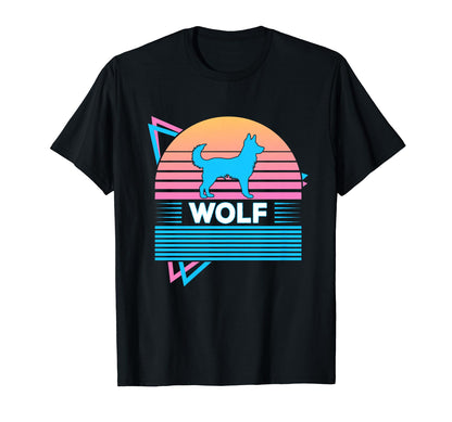 Wolf Vaporwave Aesthetic T-Shirt - Aesthetic Graphic Men Women - T-Shirt, Sweatshirt, Hoodie