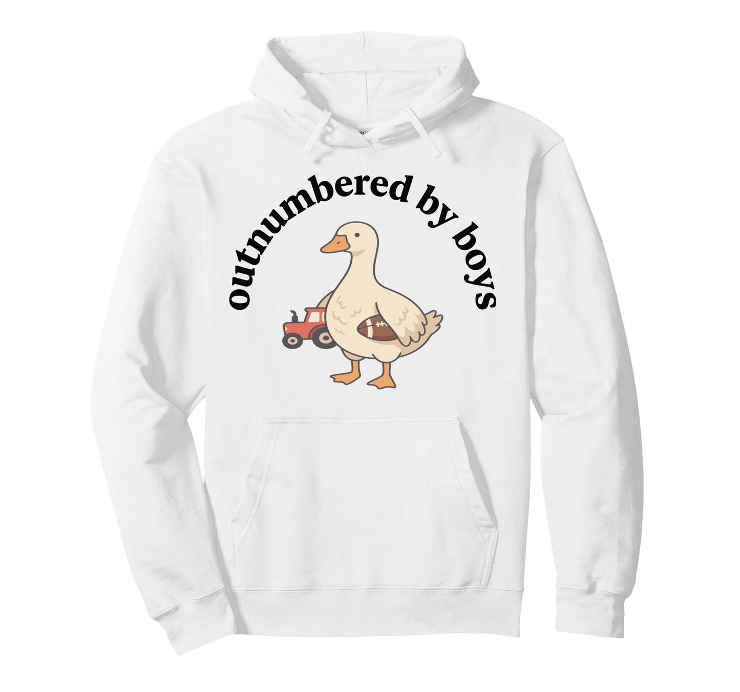 Outnumbered Funny Mom Baseball Goose Hoodie - Novelty Apparel for Adults - T-Shirt, Sweatshirt, Hoodie