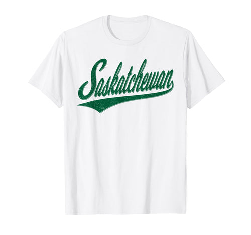 Saskatchewan Varsity Script Sports T-Shirt - Trendy Graphic Unisex - T-Shirt, Sweatshirt, Hoodie