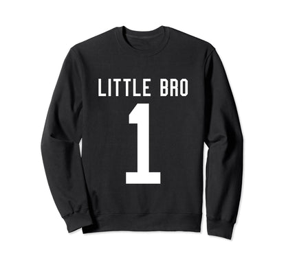 Number 1 Little Bro Biggest Fan Sweatshirt - Custom Art Print Men Women - T-Shirt, Sweatshirt, Hoodie