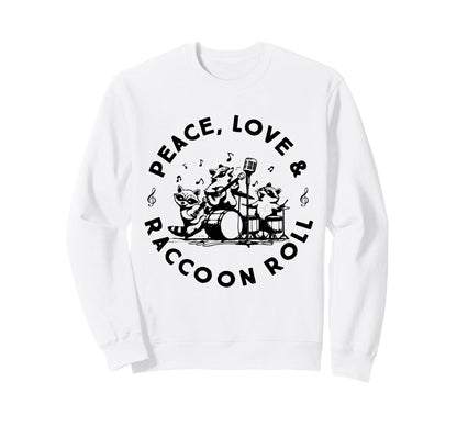 Raccoon Rock And Roll Music Sweatshirt - Fun Novelty Design Men Women - T-Shirt, Sweatshirt, Hoodie