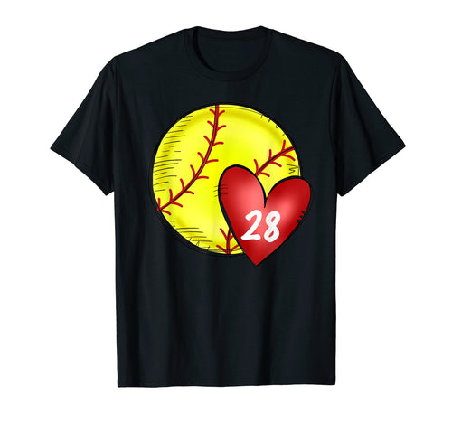 Womens Custom Softball Mom Number T-Shirt - Casual Everyday Wear Men Women - T-Shirt, Sweatshirt, Hoodie