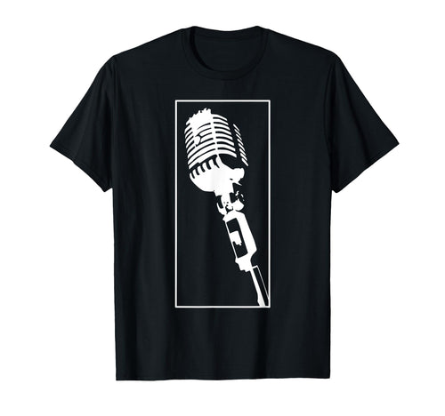 Oldschool Hiphop Music Microphone T-Shirt - Graphic Print Unisex - T-Shirt, Sweatshirt, Hoodie