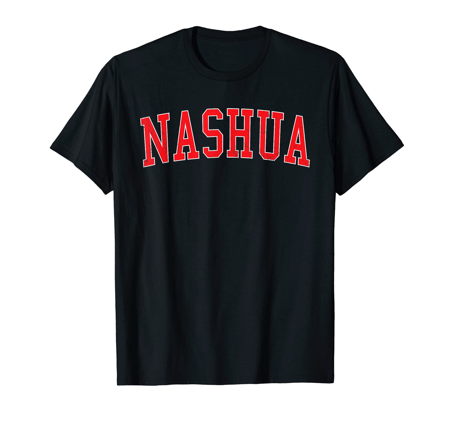 Nashua Nh Varsity Red Text T-Shirt - Aesthetic Graphic Unisex - T-Shirt, Sweatshirt, Hoodie