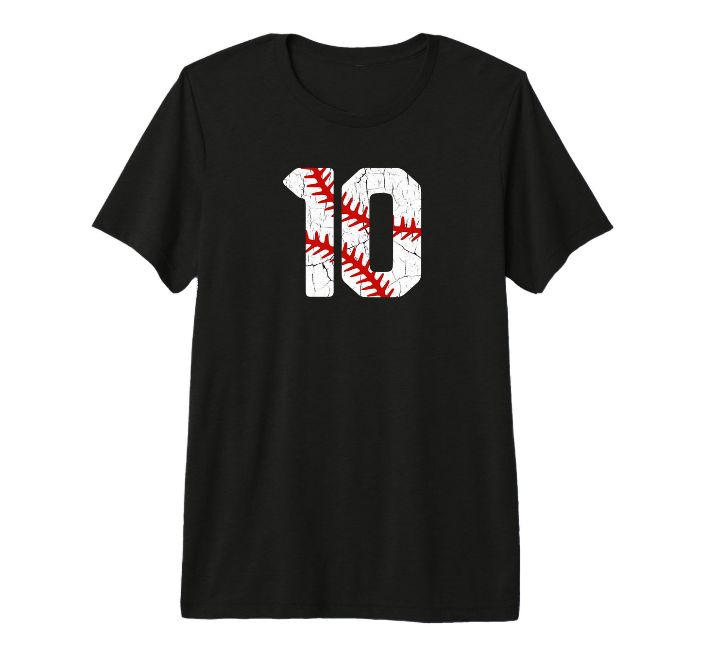 Baseball Player Jersey Number 10 10 T-Shirt - Novelty Apparel for Adults - T-Shirt, Sweatshirt, Hoodie