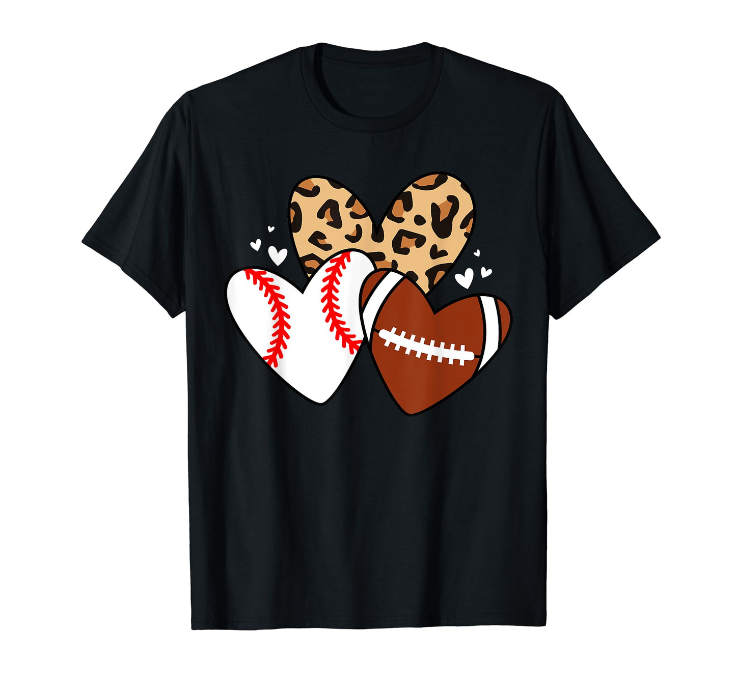 Football Baseball Heart Funny Football T-Shirt - Trendy Graphic Unisex - T-Shirt, Sweatshirt, Hoodie