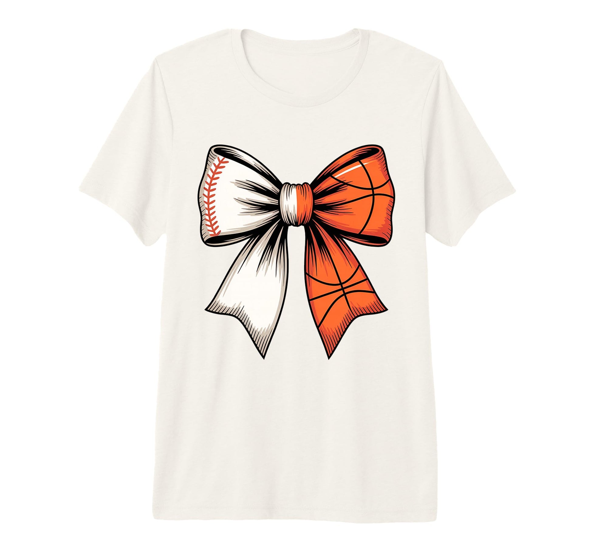 Baseball Basketball Coquette Bow Mom T-Shirt - Graphic Print for Adults - T-Shirt, Sweatshirt, Hoodie