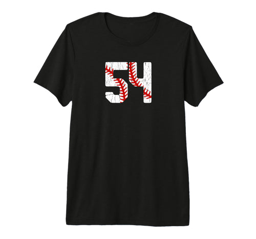 Baseball Player Jersey Number 54 54 Proud T-Shirt - Graphic Print Unisex - T-Shirt, Sweatshirt, Hoodie