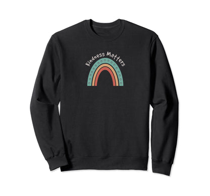 Kindness Matters Rainbow Boho Sweatshirt - Graphic Print Unisex - T-Shirt, Sweatshirt, Hoodie
