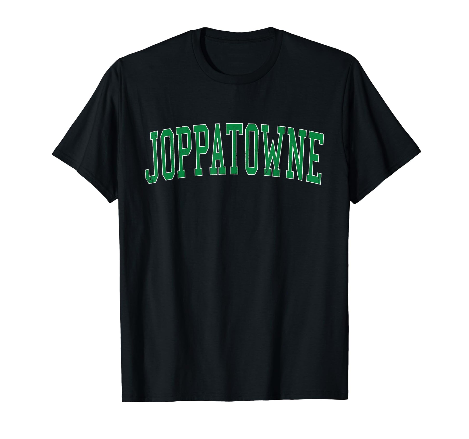 Joppatowne Md Distressed Green Varsity T-Shirt - Custom Art Print Unisex - T-Shirt, Sweatshirt, Hoodie