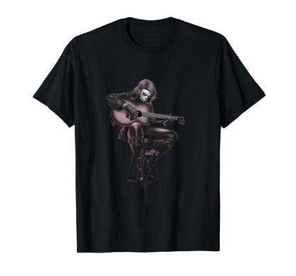 Iconic Rock Star Guitarist Sitting T-Shirt - Casual Everyday Wear Unisex - T-Shirt, Sweatshirt, Hoodie
