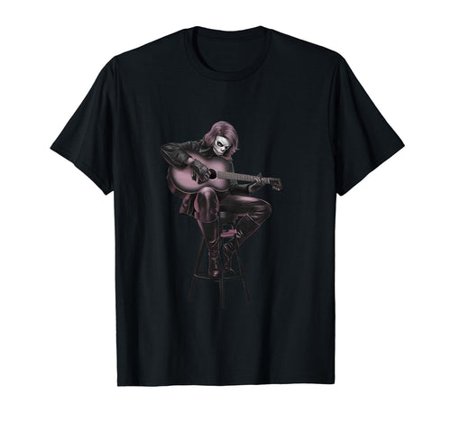 Iconic Rock Star Guitarist Sitting T-Shirt - Casual Everyday Wear Unisex - T-Shirt, Sweatshirt, Hoodie