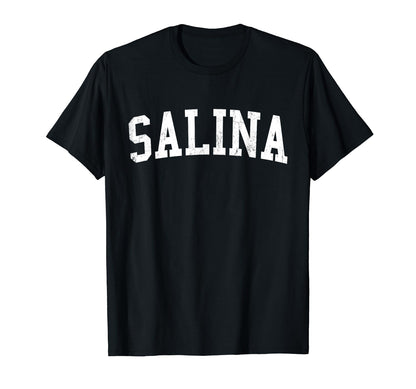 Salina Ks Distressed White Varsity T-Shirt - Graphic Print Men Women - T-Shirt, Sweatshirt, Hoodie