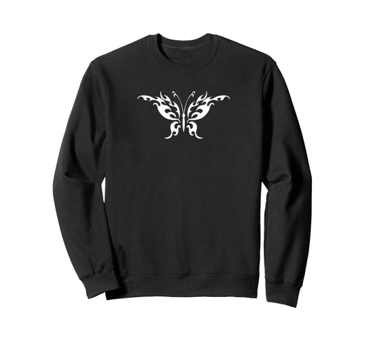 Y2K Tribal Butterfly Tattoo Sweatshirt - Trendy Graphic Men Women - T-Shirt, Sweatshirt, Hoodie
