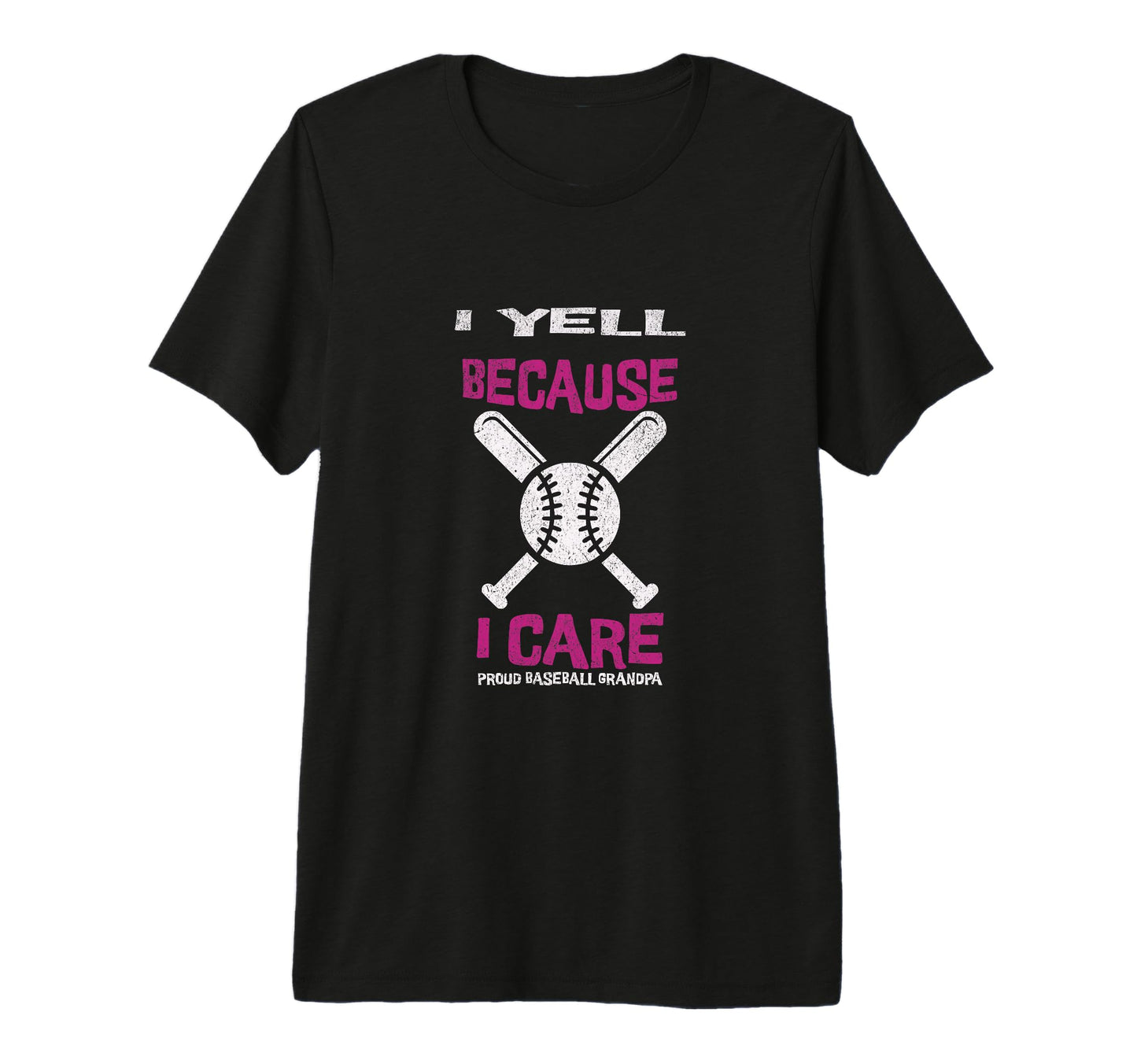 Mens I Yell Because I Care Baseball T-Shirt - Aesthetic Graphic Men Women - T-Shirt, Sweatshirt, Hoodie