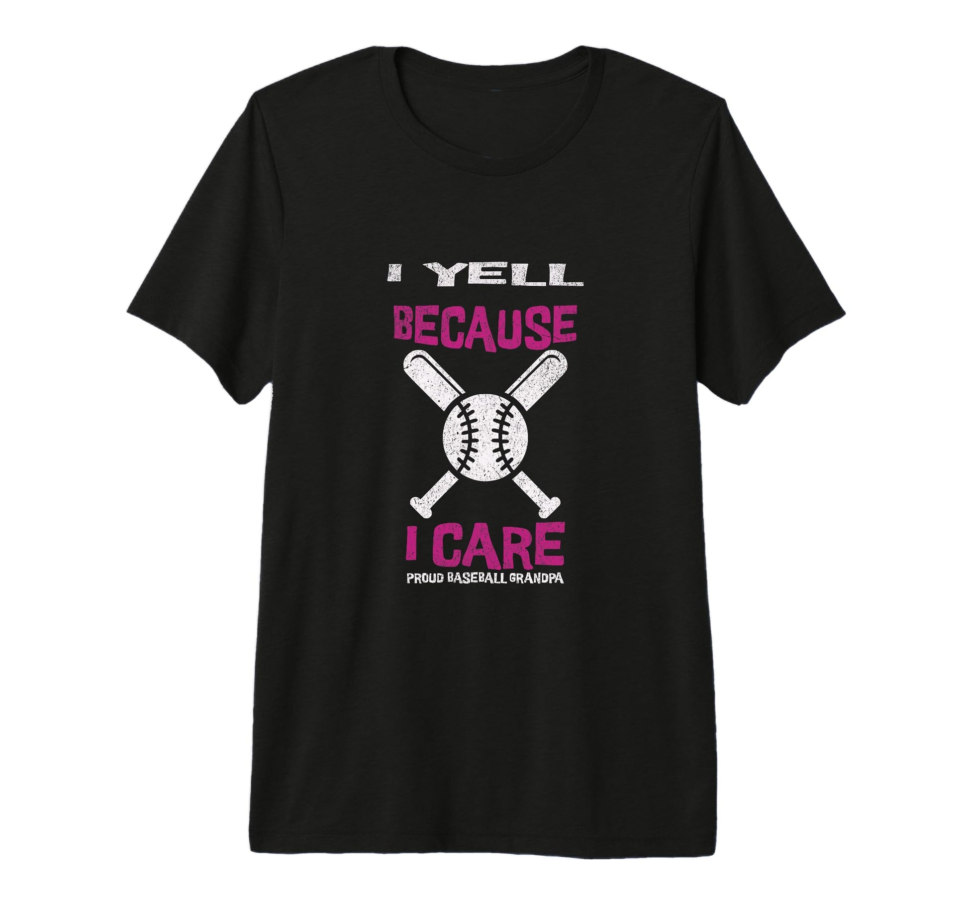 Mens I Yell Because I Care Baseball T-Shirt - Aesthetic Graphic Men Women - T-Shirt, Sweatshirt, Hoodie
