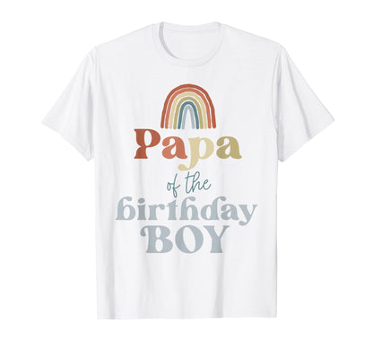 Mens Papa Birthday Boho Rainbow Party T-Shirt - Novelty Apparel Men Women - T-Shirt, Sweatshirt, Hoodie