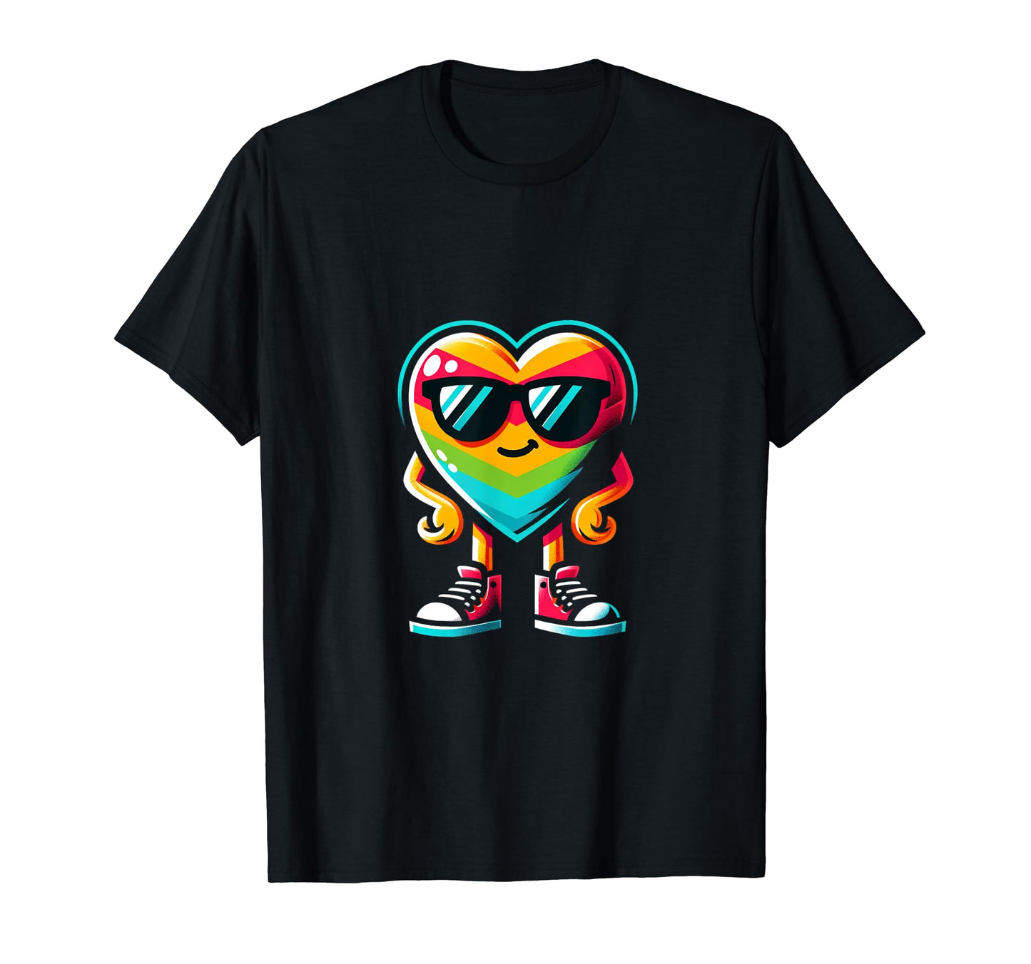 Valentines Day Rainbow Heartbeat T-Shirt - Trendy Graphic Unisex - T-Shirt, Sweatshirt, Hoodie