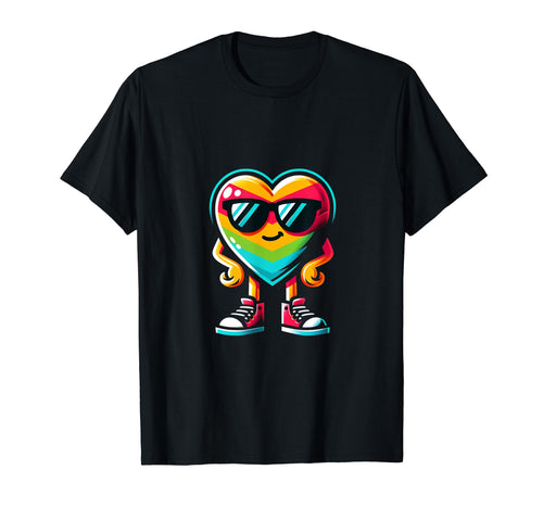 Valentines Day Rainbow Heartbeat T-Shirt - Trendy Graphic Unisex - T-Shirt, Sweatshirt, Hoodie